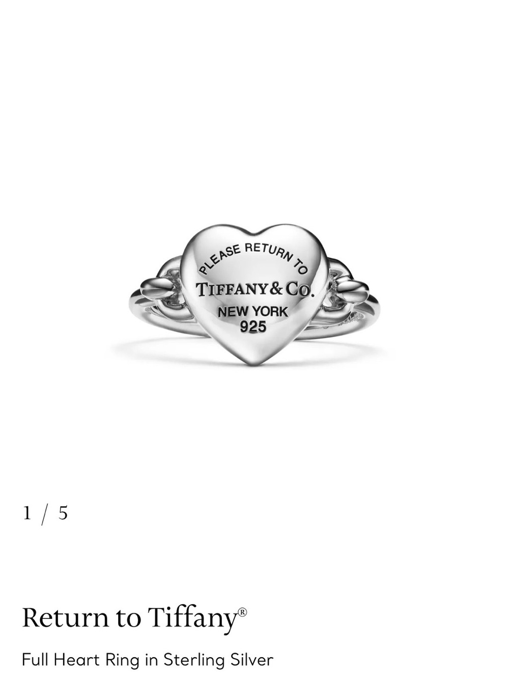 Tiffany & Co. Full Heart Ring